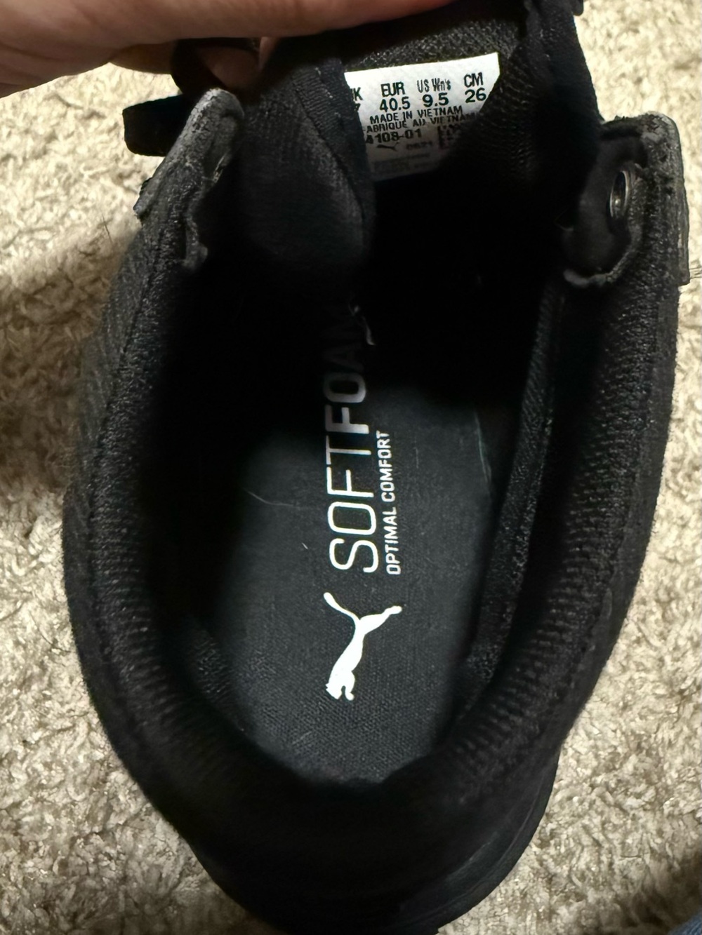 Puma Black High-Top Platform Sneakers - Picture 5 of 6